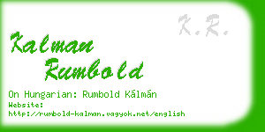 kalman rumbold business card